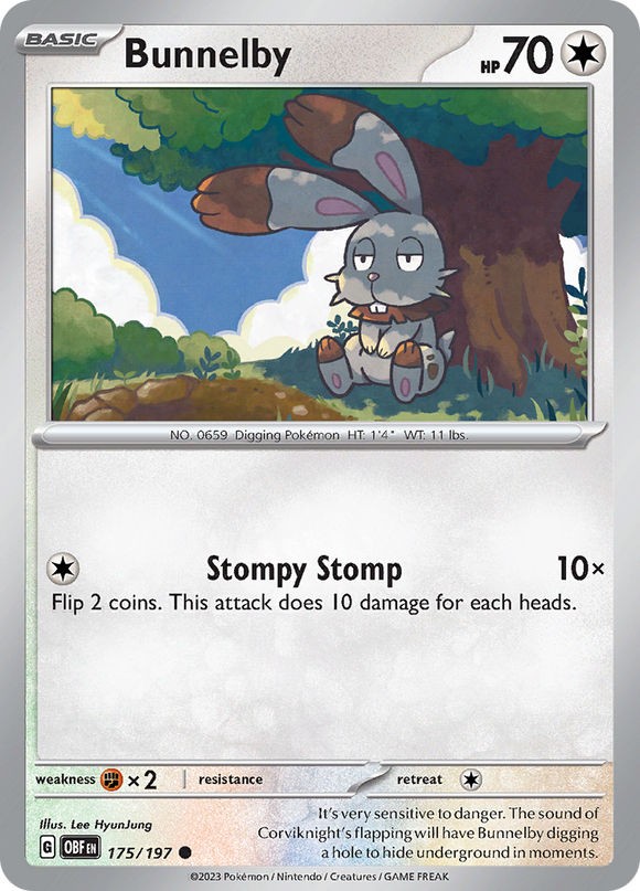 Bunnelby (175/197) [Scarlet &amp; Violet: Llamas de obsidiana] 