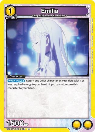 Emilia (024) (UE24ST/REZ-1-024) - UE24ST ReZERO Starting Life in Another World Starter Deck