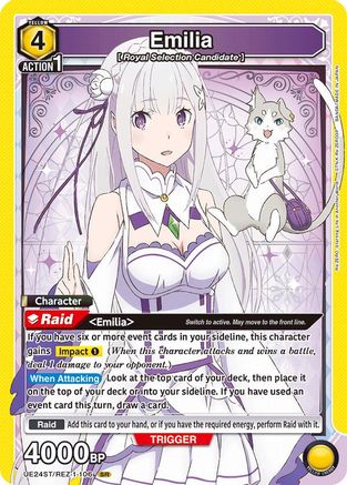 Emilia (106) (UE24ST/REZ-1-106) - UE24ST ReZERO Starting Life in Another World Starter Deck Foil