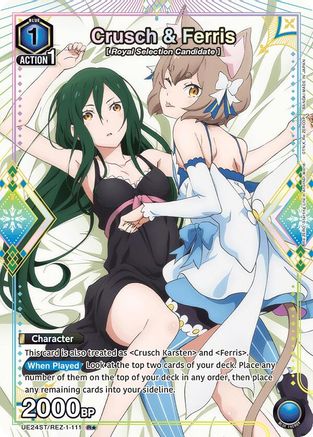 Crusch & Ferris (R*) (UE24ST/REZ-1-111) - UE24ST ReZERO Starting Life in Another World Starter Deck Foil