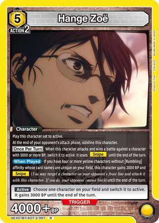 Hange Zoe (007) (UEX07BT/AOT-2-007) - UEX07BT Attack on Titan Vol 2 Foil