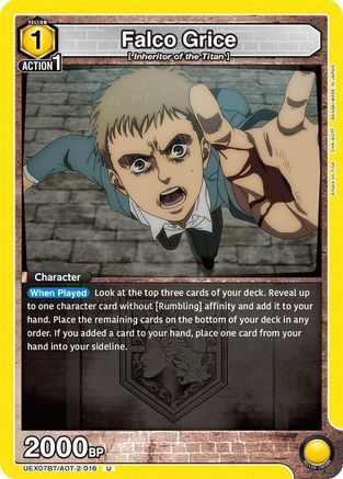 Falco Grice (016) (UEX07BT/AOT-2-016) - UEX07BT Attack on Titan Vol 2
