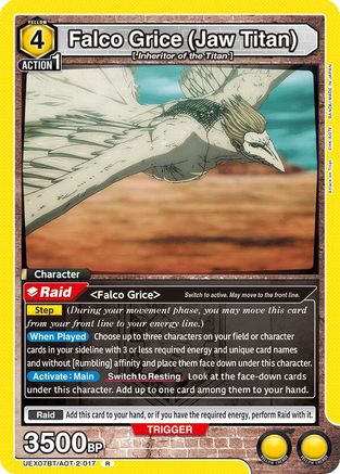 Falco Grice (Jaw Titan) (UEX07BT/AOT-2-017) - UEX07BT Attack on Titan Vol 2 Foil