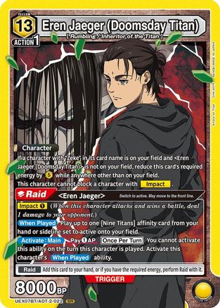 Eren Jaeger (Doomsday Titan) (UEX07BT/AOT-2-022) - UEX07BT Attack on Titan Vol 2 Foil