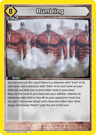 Rumbling (UEX07BT/AOT-2-034) - UEX07BT Attack on Titan Vol 2 Foil
