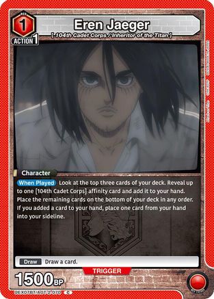 Eren Jaeger (070) (UEX07BT/AOT-2-070) - UEX07BT Attack on Titan Vol 2