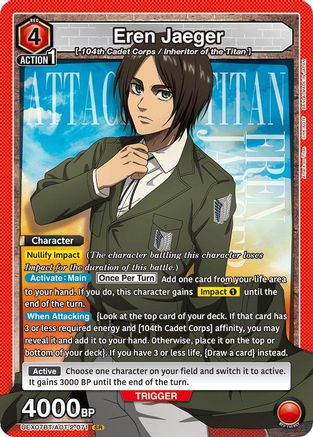 Eren Jaeger (071) (UEX07BT/AOT-2-071) - UEX07BT Attack on Titan Vol 2 Foil