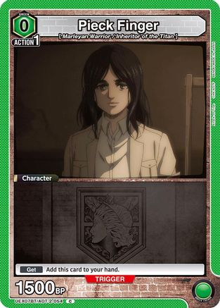 Pieck Finger (054) (Box Topper Foil) (UEX07BT/AOT-2-054) - UEX07BT Attack on Titan Vol 2 Foil