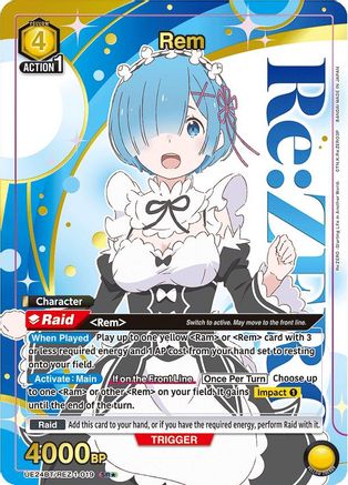 Rem (019) (Box Topper Gold Foil) (UE24BT/REZ-1-019) - UE24BT ReZERO Starting Life in Another World Foil