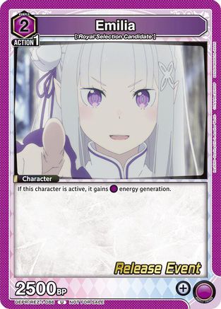 Emilia (086) (UEPR/REZ-1-086) - UE24BT ReZERO Starting Life in Another World Release Event Cards