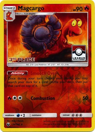Magcargo (24/168) (tercer puesto en la promoción de la liga) [Sol y Luna: Tormenta celestial] 