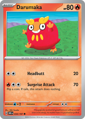 Darumaka (034/197) [Scarlet &amp; Violet: Llamas de obsidiana] 