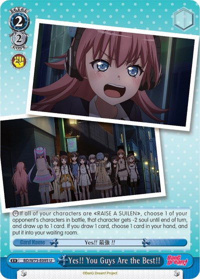 Yes!! You Guys Are the Best!! (BD/W73-E095 U) [BanG Dream! Vol.2]