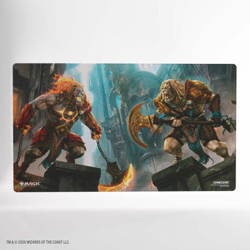 Magic: The Gathering Reality Fracture Shiny Playmat - Ajani, Path of Vengeance/Ajani, Counter Attack Leader - GameGenic Playmat