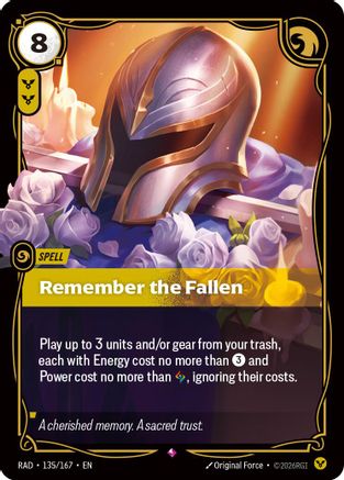 Remember the Fallen (135/167) - Radiance Foil