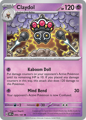 Claydol (095/197) [Scarlet &amp; Violet: Llamas de obsidiana] 
