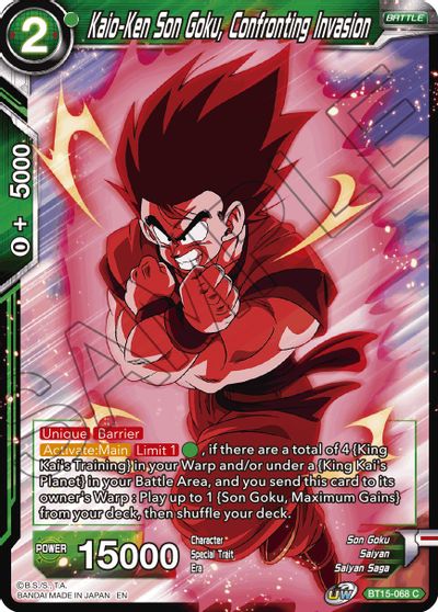 Kaio-Ken Son Goku, Enfrentando la Invasión (BT15-068) [Duelo Saiyajin] 