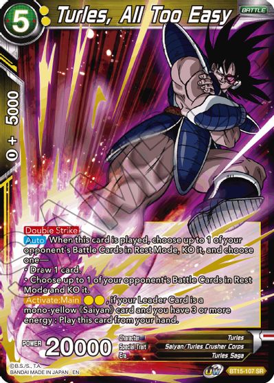 Turles, demasiado fácil (BT15-107) [Duelo de Saiyans] 