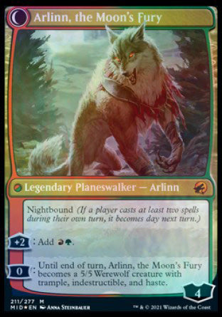 Arlinn, the Pack's Hope // Arlinn, the Moon's Fury [Innistrad: Midnight Hunt Prerelease Promos] - 0