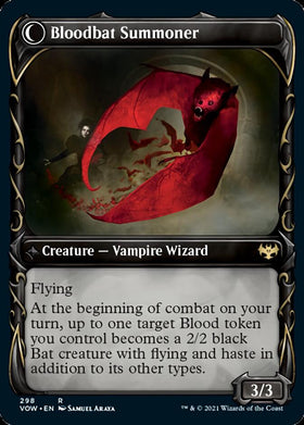 Voldaren Bloodcaster // Bloodbat Summoner (Showcase Fang Frame) [Innistrad: Crimson Vow] - 0
