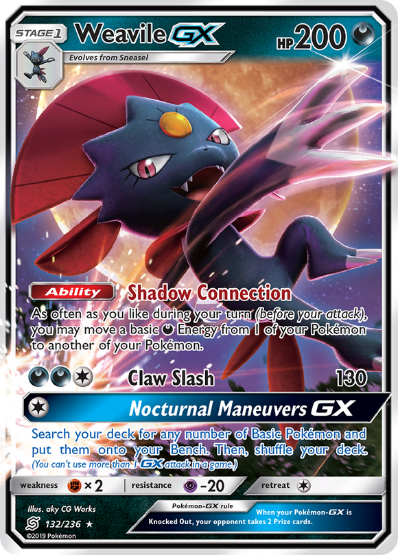Weavile GX (132/236) [Sol y Luna: Mentes unificadas] 