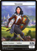 Soldier // Dinosaur Double-Sided Token [Game Night 2019 Tokens]-1
