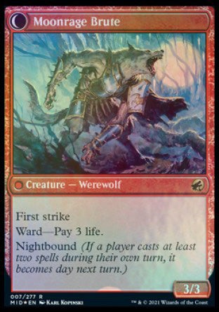 Brutal Cathar // Moonrage Brute [Innistrad: Midnight Hunt Prerelease Promos] - 0