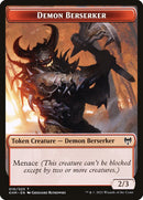 Dwarf Berserker // Demon Berserker Double-Sided Token [Kaldheim Tokens]-2