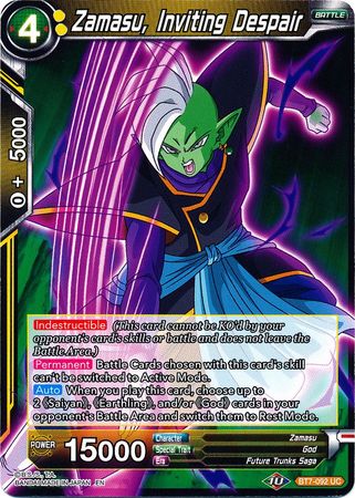 Zamasu, invitando a la desesperación (BT7-092) [El asalto de los saiyajin] 