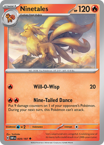 Ninetales (029/197) [Scarlet &amp; Violet: Llamas de obsidiana] 