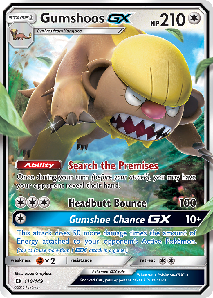 Gumshoos GX (110/149) [Sun & Moon: Base Set]