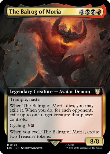 El Balrog de Moria (ilustración ampliada) [El Señor de los Anillos: Cuentos del Comandante de la Tierra Media] 