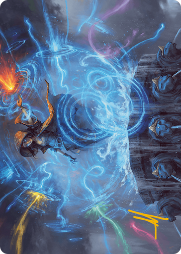 Tarjeta de arte de Flusterstorm (firma con sello dorado) [Serie de arte Modern Horizons 3] 