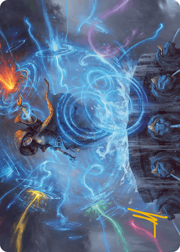 Tarjeta de arte de Flusterstorm (firma con sello dorado) [Serie de arte Modern Horizons 3] 