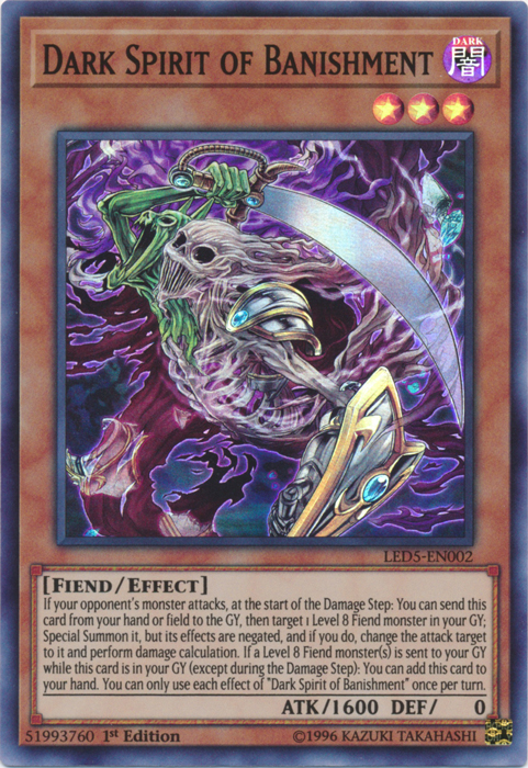 Espíritu oscuro del destierro [LED5-EN002] Súper raro 