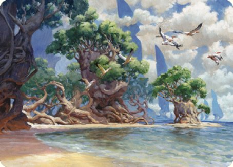 Tarjeta de arte de la costa de Yavimaya [Serie de arte unida de Dominaria] 
