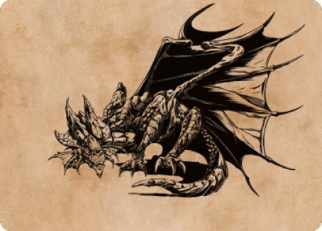 Tarjeta de arte del Dragón de Cobre Antiguo (52) [Serie de arte Commander Legends: Battle for Baldur's Gate] 