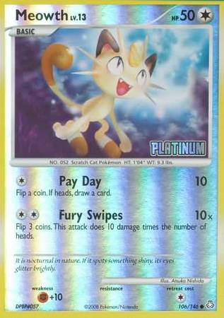Meowth (106/146) [Promociones de Burger King: Colección 2009] 