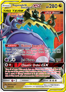 Naganadel y Guzzlord GX (158/236) [Sol y Luna: Eclipse Cósmico] 