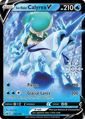 Jinete de hielo Calyrex V (045/198) (Calendario de festividades) [Sword &amp; Shield: Chilling Reign] 