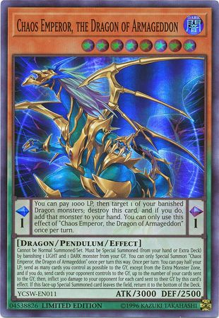 Emperador del Caos, el Dragón del Armagedón [YCSW-EN011] Súper Raro 