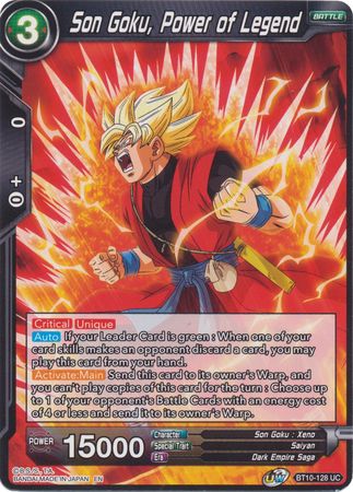 Son Goku, Poder de Leyenda (BT10-128) [El ascenso del guerrero al unísono] 