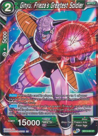Ginyu, el soldado más grande de Freezer (Baraja inicial: Colusión de clanes) (SD13-03) [El ascenso del guerrero al unísono] 