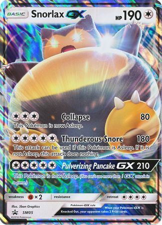Snorlax GX (SM05) (Tarjeta gigante) [Sun &amp; Moon: Black Star Promos] 