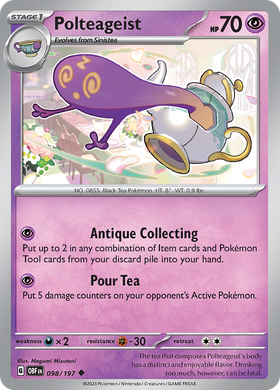 Polteageist (098/197) [Scarlet &amp; Violet: Llamas de obsidiana] 