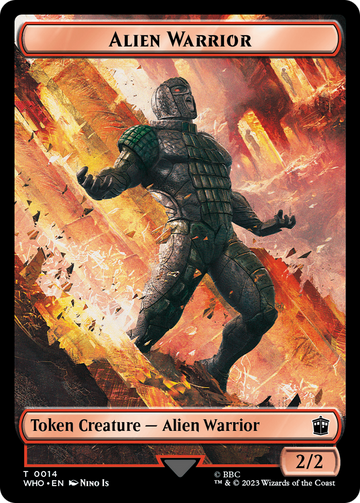 Alien Rhino // Alien Warrior Double-Sided Token [Doctor Who Tokens] - 0