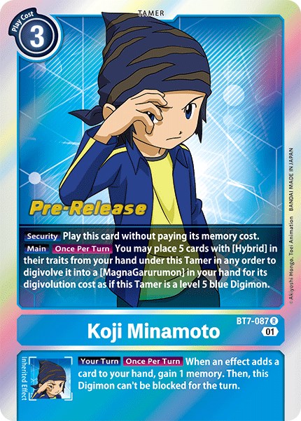 Koji Minamoto [BT7-087] [Tarjetas de prelanzamiento de Next Adventure] 