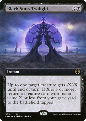 El crepúsculo del Sol Negro (ilustración ampliada) [Phyrexia: All Will Be One] 