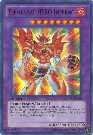 HÉROE Elemental Inferno [LCGX-EN076] Súper raro 