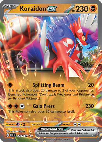 Koraidon ex (124/197) [Scarlet &amp; Violet: Llamas de obsidiana] 